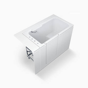 〝KOHLER 促銷商品〞 <br>K-191T-LCP-0<br>Belay 走入式壓克力浴缸<br>(白,左開門,門檻高8cm)  |浴缸|KOHLER|獨立式浴缸