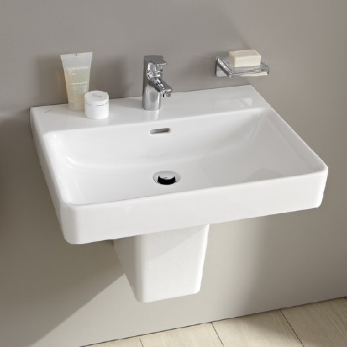 LAUFEN 81096.2 + 81996.3<br>PRO S 掛壁式面盆<br>(55x46.5cm/含短柱)  |面盆|LAUFEN|壁掛盆