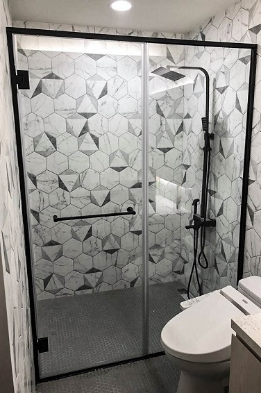 Goldenstyle LM10-5<br>黑色.有框淋浴 推門/拉門