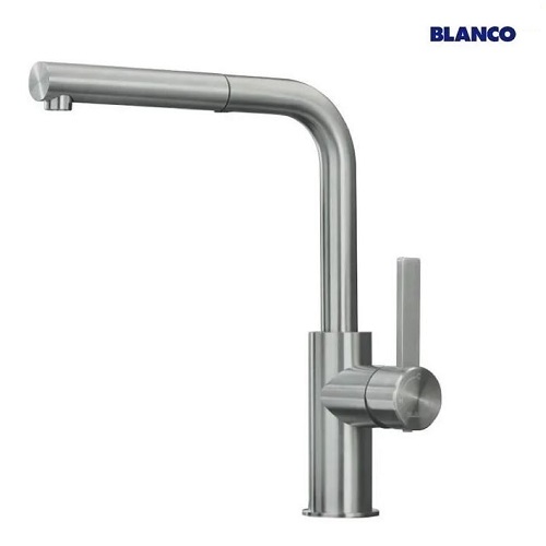 Blanco  Lanora-S<br>523123 伸縮廚房龍頭<br>(毛絲面) 不鏽鋼  無鉛  |廚用龍頭|BLANCO
