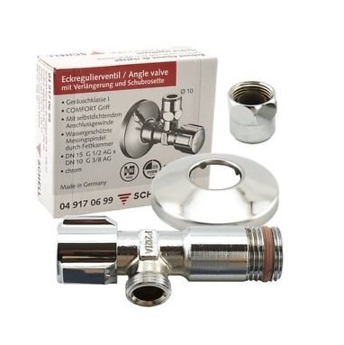 [預購]<br>德國進口 Schell 49070699<br>3/8分歐規專用凡爾<br>(水栓/止水閥)  -  一入<br>馬桶、廚用龍頭、面用龍頭用凡爾  |零件|龍頭零件