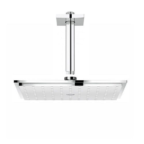 GROHE 27479000<br>ALLURE BRILLIANT <br>方型Rainshower頭頂花灑 <br>(含 天花板固定桿 14.2cm)  |淋浴花灑|GROHE|頭頂花灑