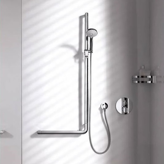 KEUCO 34906010411<br>Plan CARE  L型扶手 90度產品圖