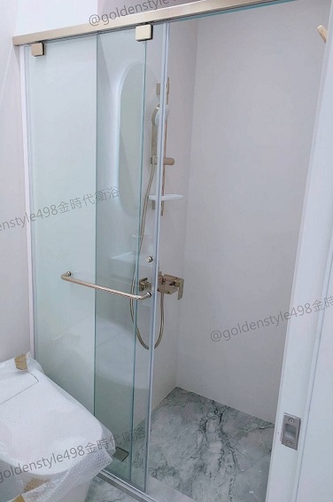 Goldenstyle 鍍鈦系列顏色展示<br>鏡面香檳金抗指紋  |淋浴拉門|GOLDENSTYLE|- 鍍鈦色拉門顏色展示