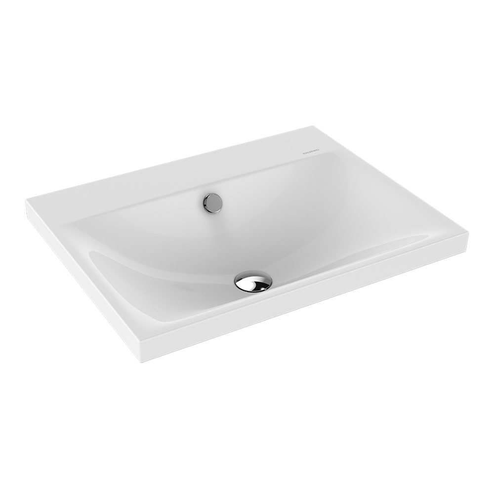 KALDEWEI 3040<br>SILENIO 60cm上嵌式檯面盆<br>單龍頭孔/含抗污/邊框高度4cm<br>(亮白)  |面盆|KALDEWEI|下嵌盆
