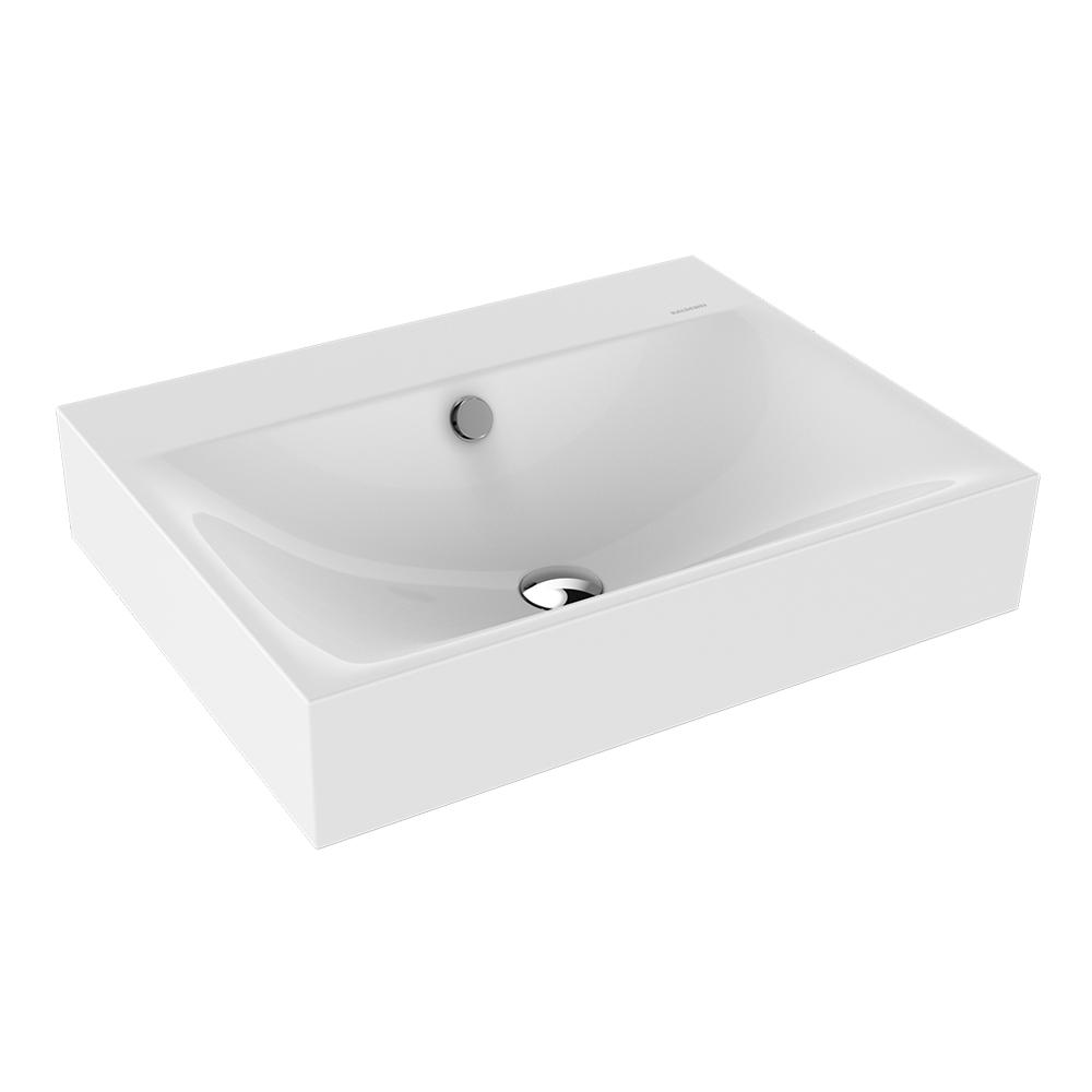 KALDEWEI 3042<br>SILENIO 60cm立式檯面盆<br>單龍頭孔/含抗污/邊框高度12cm<br>(亮白)  |面盆|KALDEWEI|檯上盆