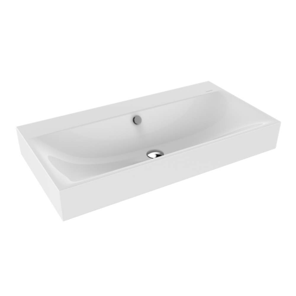 KALDEWEI 3043<br>SILENIO 90cm立式檯面盆<br>單龍頭孔/含抗污/邊框高度12cm<br>(亮白)  |面盆|KALDEWEI|檯上盆