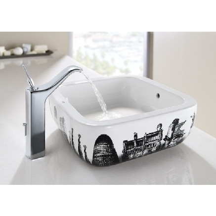 ROCA In countertop basins<br>32765S00U 方形塗鴉台上盆(40x40cm)產品圖