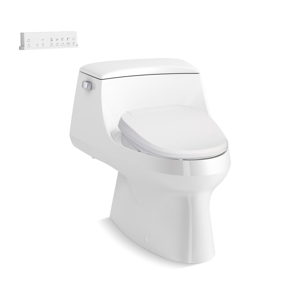 🎀KOHLER 限量1組🎀<br>K-3722T-HC-0 + K-22771TW-HC-0<br>SAN RAPHAEL<br>五級旋風單體馬桶<br>★藏線式<br>(附電腦馬桶蓋/30cm)  |精品馬桶|KOHLER|馬桶