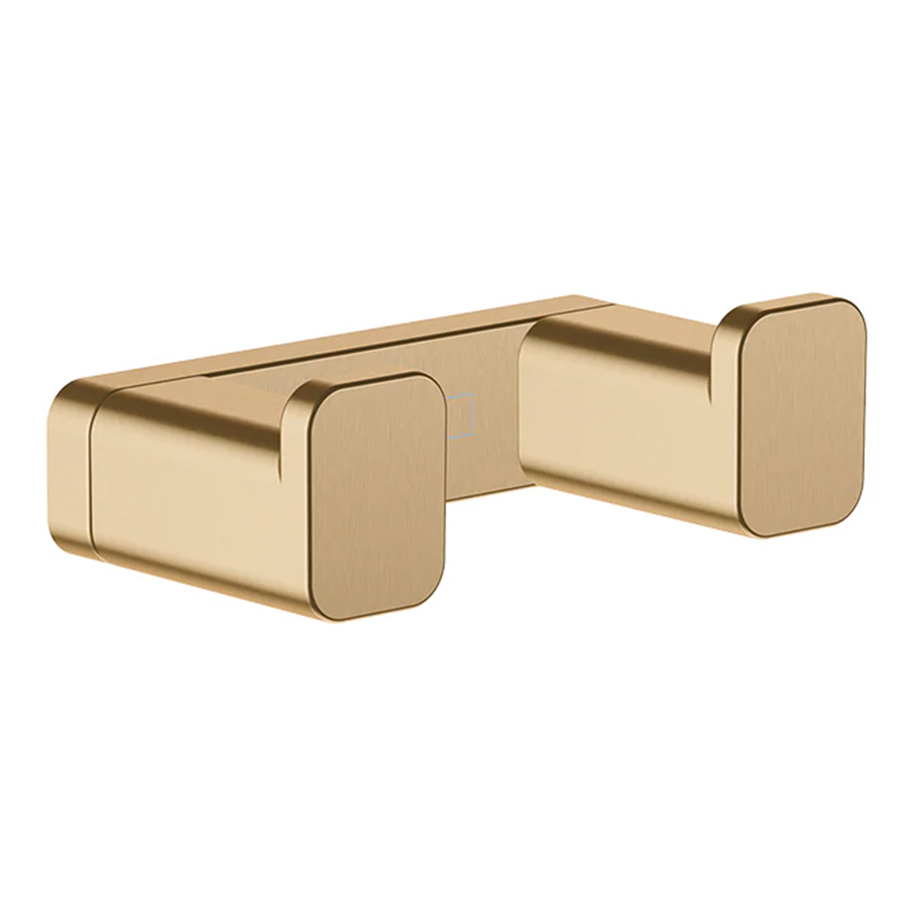 Hansgrohe 41755.140<br>AddStoris<br>雙衣鉤/毛巾鉤 (霧金)  |衛浴配件|品牌|HANSGROHE