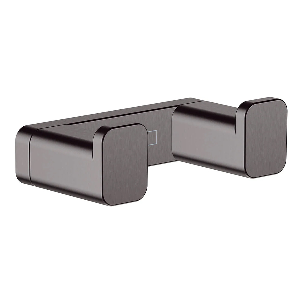 Hansgrohe 41755.347<br>AddStoris<br>雙衣鉤/毛巾鉤 (霧黑鉻)  |衛浴配件|品牌|HANSGROHE