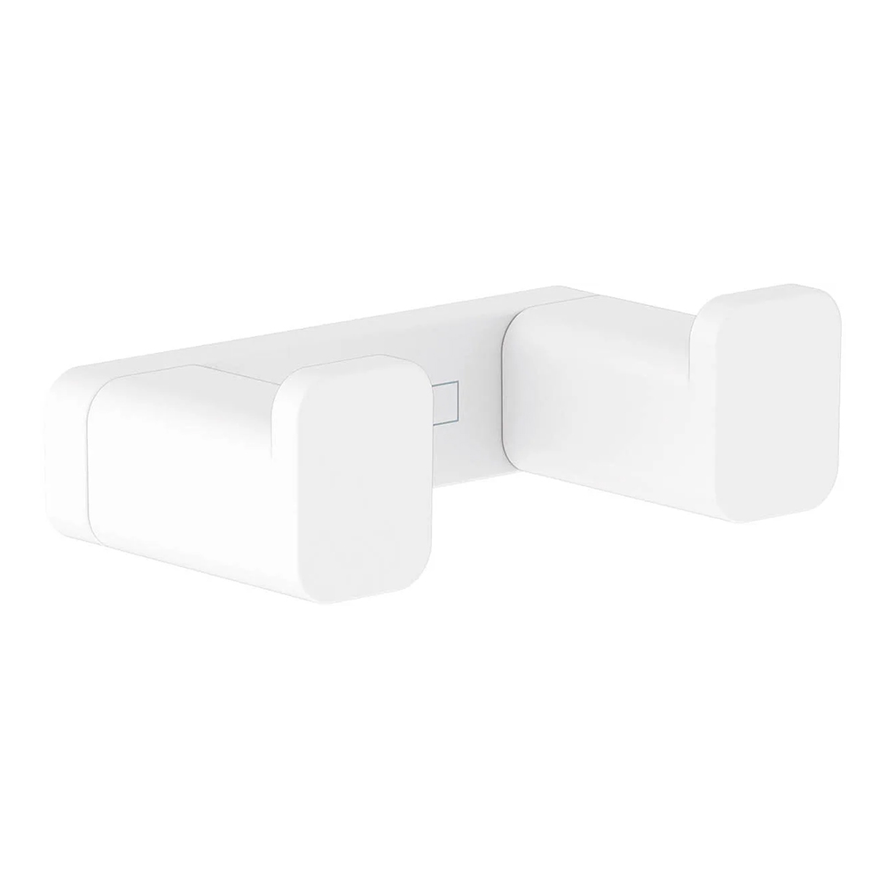 Hansgrohe 41755.700<br>AddStoris<br>雙衣鉤/毛巾鉤 (霧白)  |衛浴配件|品牌|HANSGROHE
