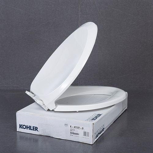 KOHLER  K-4713T-0<br>法弧型緩降馬桶蓋(白) 加長型  |精品馬桶|KOHLER|馬桶蓋