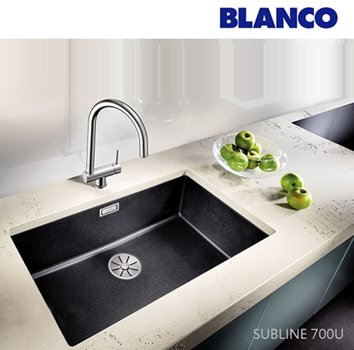 BLANCO SUBLINE 700-U<br>523442 花崗岩廚用水槽<br>(黑色/ 內徑70x40 cm)  |廚用水槽|BLANCO