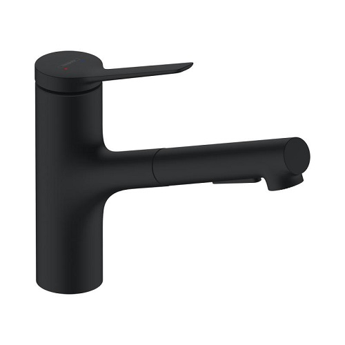 Hansgrohe  74800670 <br>Zesis M33 廚用伸縮龍頭 (霧黑色)  |黑色系列|廚用龍頭