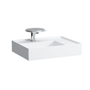 LAUFEN 81033.4<br>KARTELL 掛壁式面盆(右檯面)<br>無溢水(60x46cm)  |面盆|LAUFEN|檯上盆