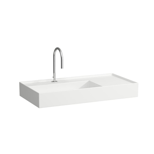 LAUFEN 81033.8<br>KARTELL 掛壁式面盆(右檯面)<br>無溢水(90x46cm)