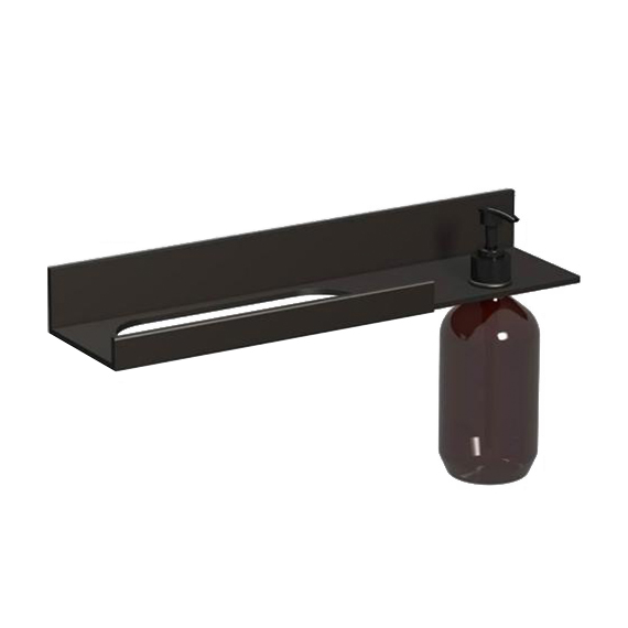Alapeˇ 8270221980<br>Assist 40cm 浴室壁掛置物毛巾桿<br>(含置右給皂器 / 霧黑)  |衛浴配件|品牌|Alape˘