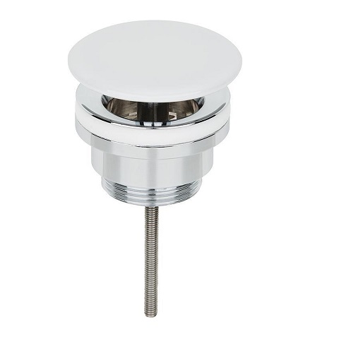 LAUFEN 89818.8 <br>開放式落水頭附白色瓷蓋<br>(無溢水)  |面盆|龍頭零件
