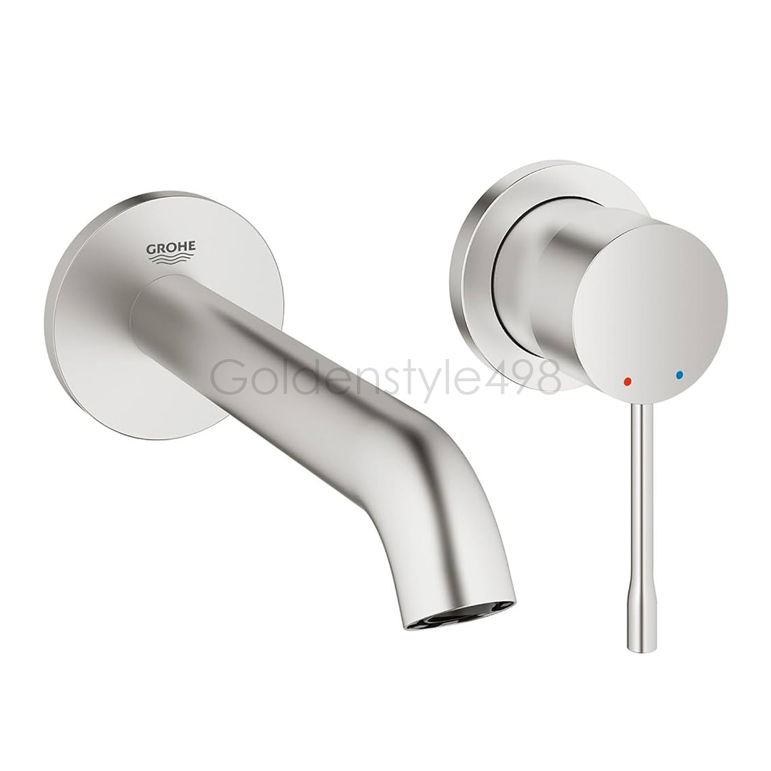 GROHE 19408.DC1<br>NEW ESSENCE <br>壁上雙孔面盆龍頭 <br>(超鋼色/含埋壁軸心)  |面盆龍頭|GROHE|埋壁式面盆龍頭