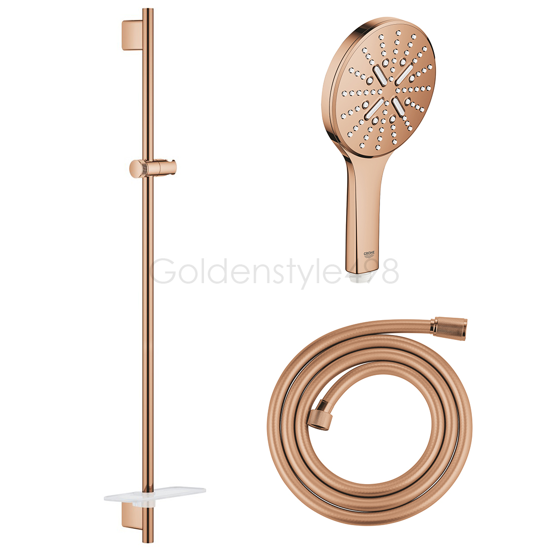 GROHE 26603DA0-3IN1<br>RAINSHOWER SMARTACTIVE<br> 90cm淋浴滑桿組(玫瑰金)  |金色系列|浴用龍頭 / 花灑