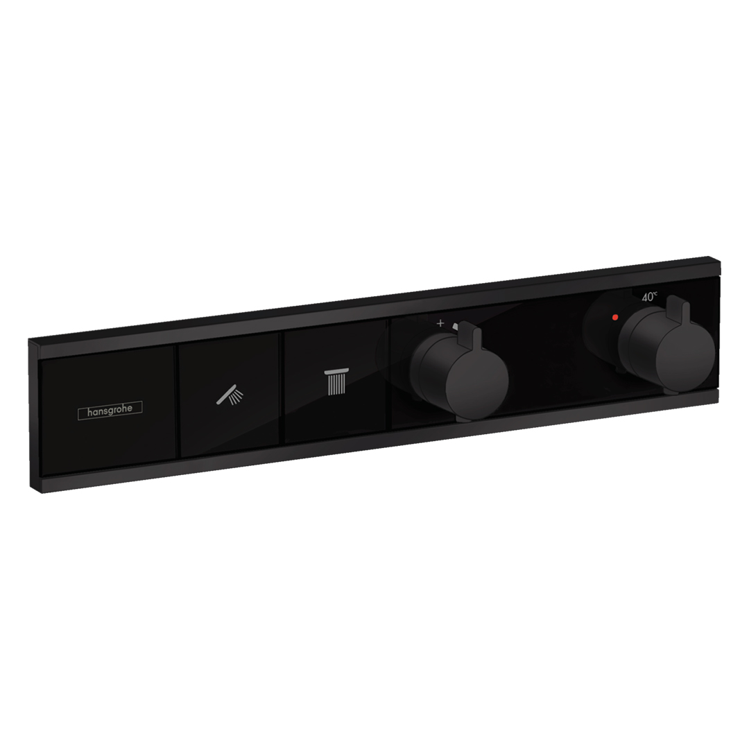 Hansgrohe 15380670<br>RainSelect<br>二路定溫開關面板<br>(霧黑 / 不含軸心)  |黑色系列|浴用龍頭 / 花灑