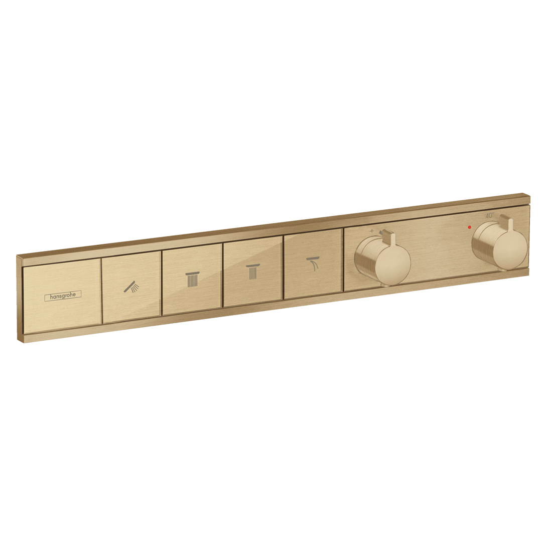 Hansgrohe 15382140<br>RainSelect<br>四路定溫開關面板<br>(霧古銅 / 不含軸心)  |金色系列|浴用龍頭 / 花灑