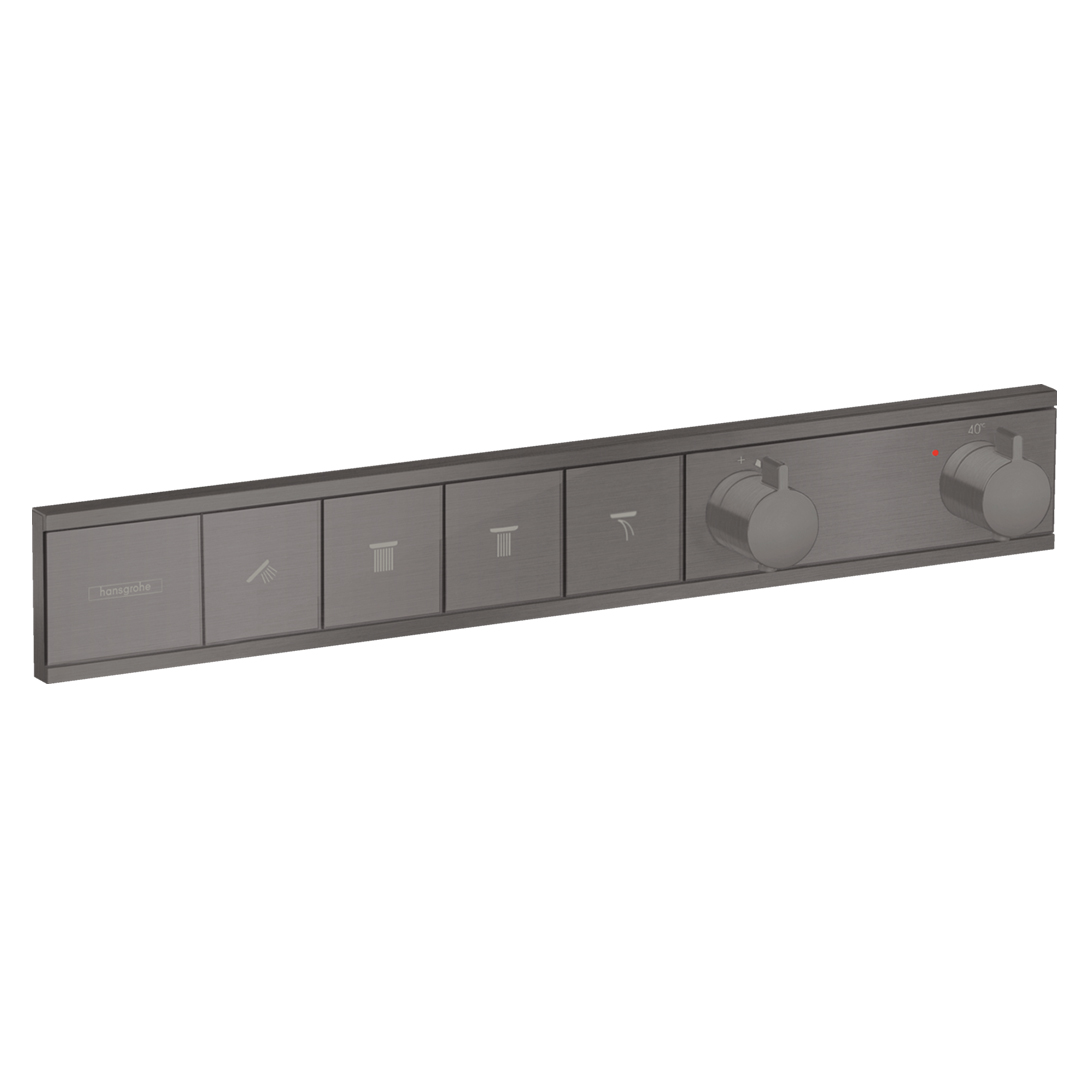 Hansgrohe 15382340<br>RainSelect<br>四路定溫開關面板<br>(黑鉻 / 不含軸心)  |黑色系列|浴用龍頭 / 花灑