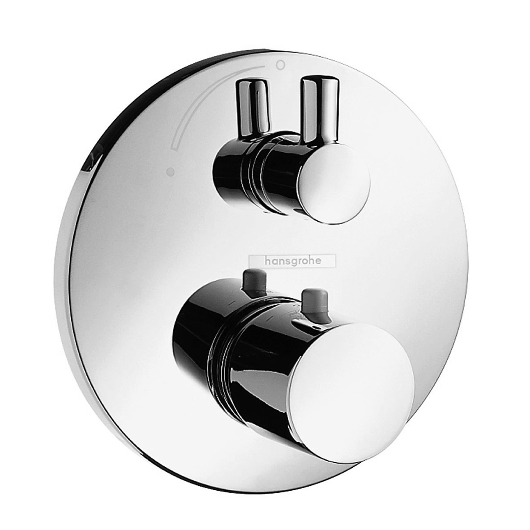 Hansgrohe 15701000<br>Ecostat S<br>一路定溫開關面板<br>(鉻色 / 不含軸心)  |浴缸龍頭|HANSGROHE|埋壁式浴缸龍頭