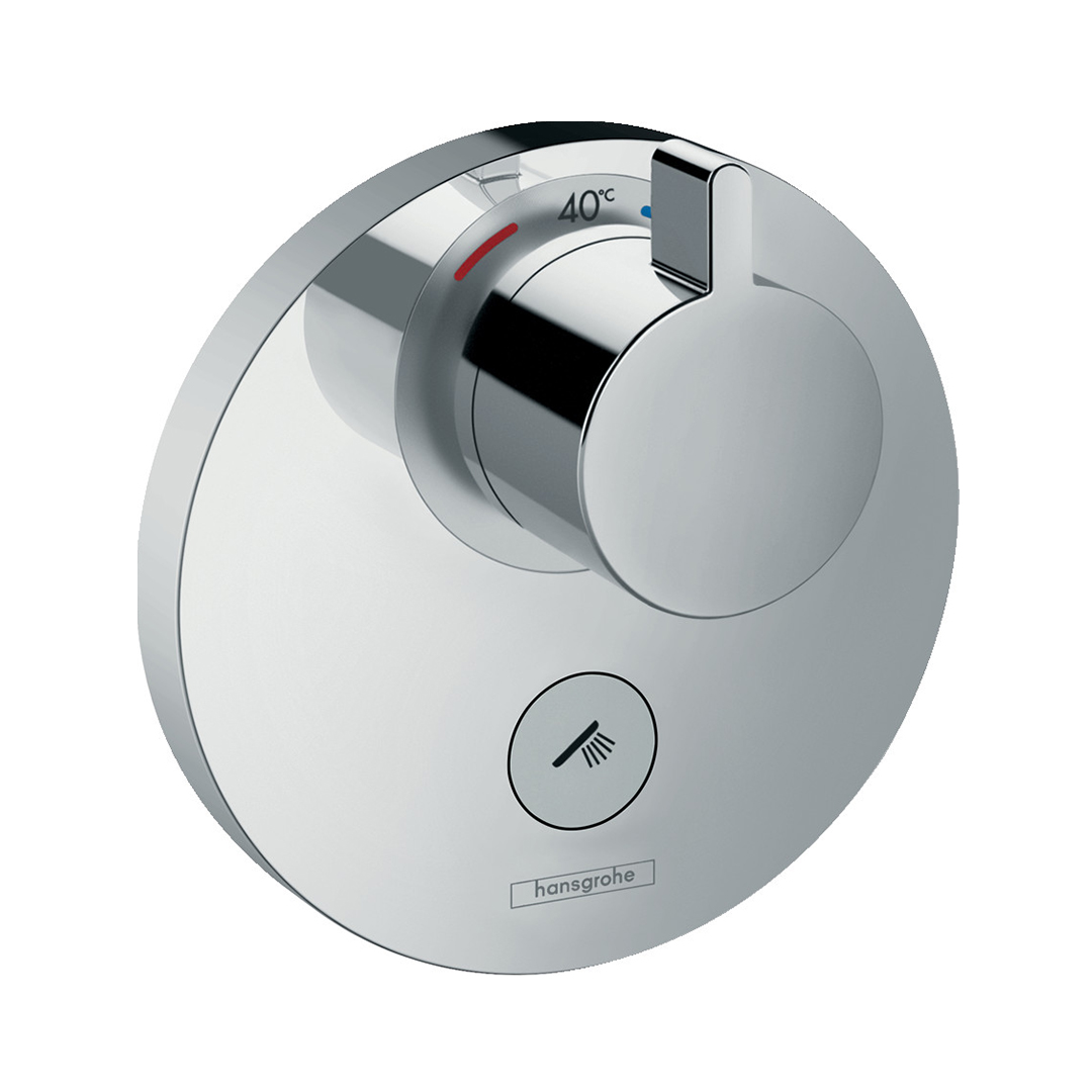 Hansgrohe 15742000<br>ShowerSelect S<br>高流量定溫+一路開關面板<br>( 鉻色 /不含軸心)  |淋浴花灑|HANSGROHE|埋壁式面板