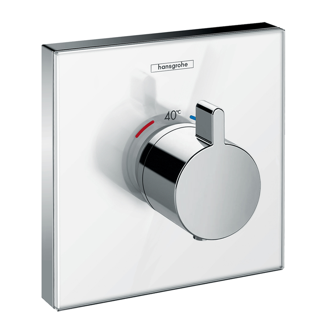 Hansgrohe 15734400<br>ShowerSelect<br>高流量定溫開關面板<br>(鏡面白 / 不含軸心)  |浴缸龍頭|HANSGROHE|埋壁式浴缸龍頭