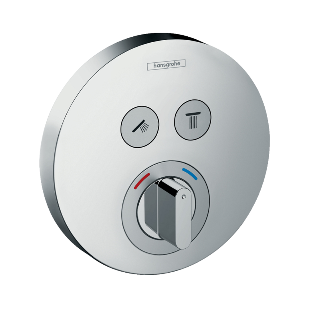 Hansgrohe 15748000<br>ShowerSelect S<br>二路混合控制面板<br>( 鉻色 /不含軸心)  |淋浴花灑|HANSGROHE|埋壁式面板
