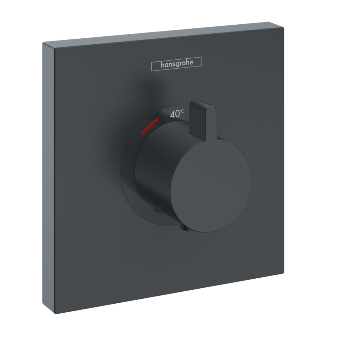 Hansgrohe 15760670<br>ShowerSelect<br>高流量定溫開關面板<br>(霧黑 / 不含軸心)  |黑色系列|浴用龍頭 / 花灑