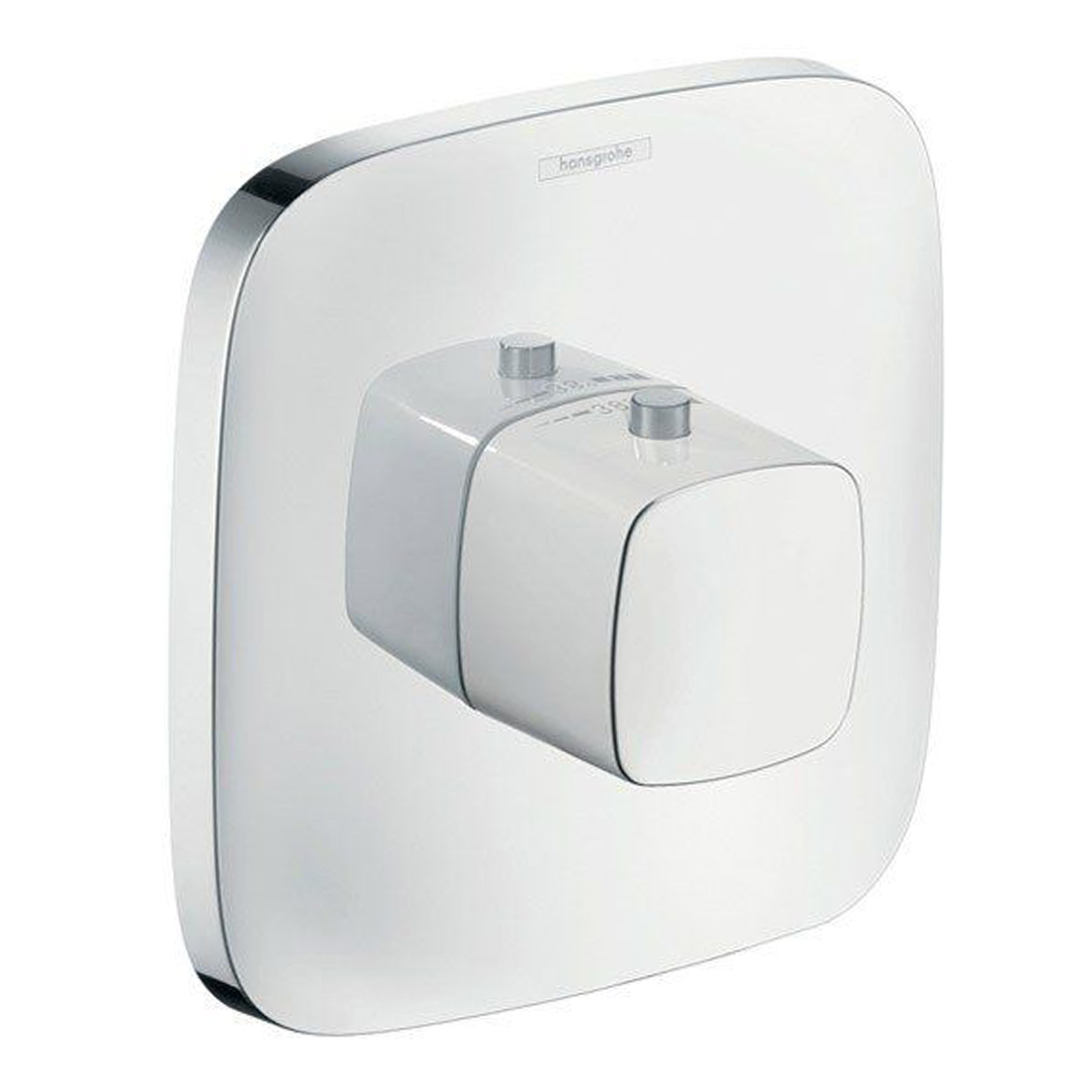 Hansgrohe 15772400<br>PuraVida<br>高流量定溫開關面板<br>(鏡面白 / 不含軸心)  |浴缸龍頭|HANSGROHE|埋壁式浴缸龍頭