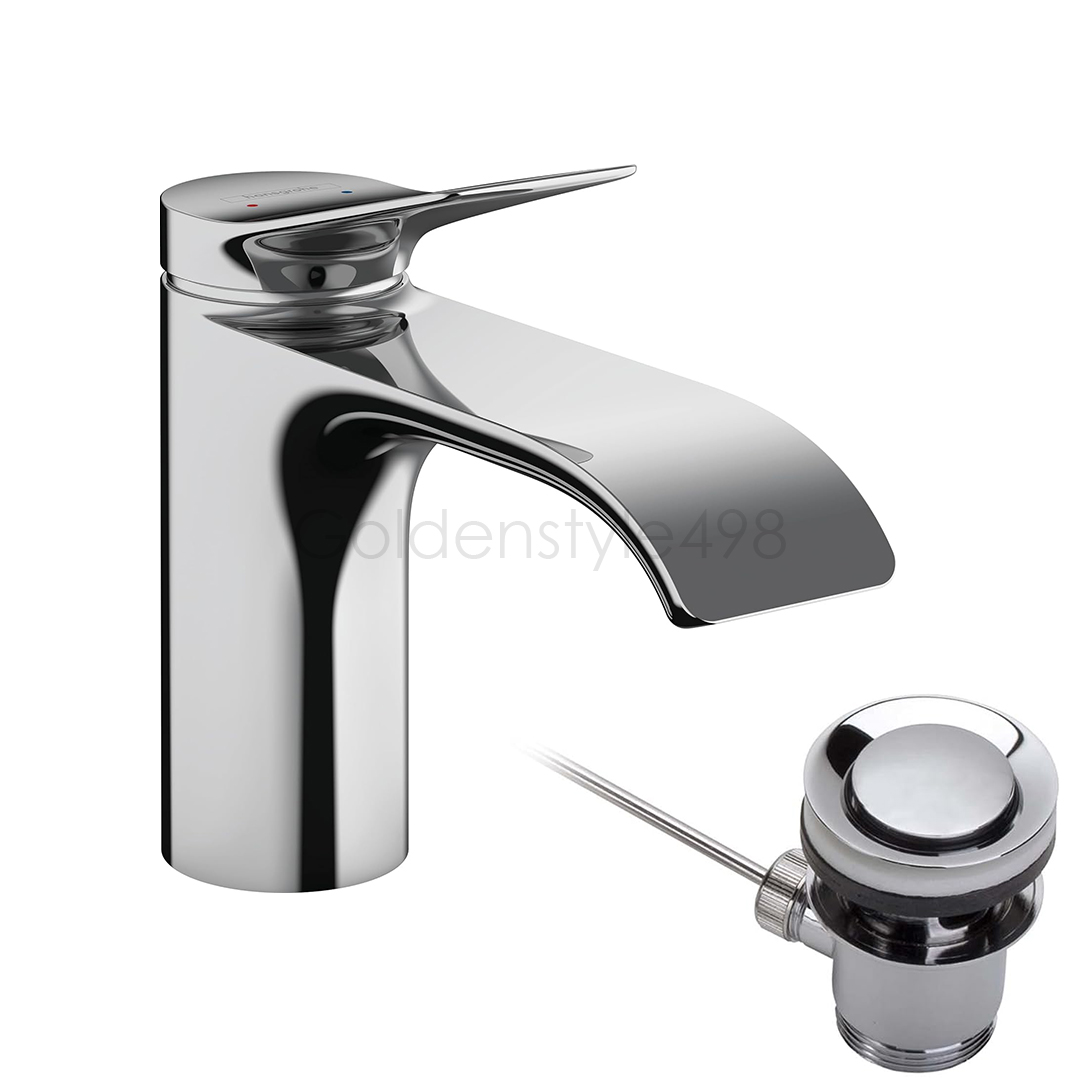 Hansgrohe 75010000<br>Vivenis 80 單槍臉盆龍頭 <br>(附拉桿落水頭/鉻色)  |面盆龍頭|HANSGROHE|面盆龍頭