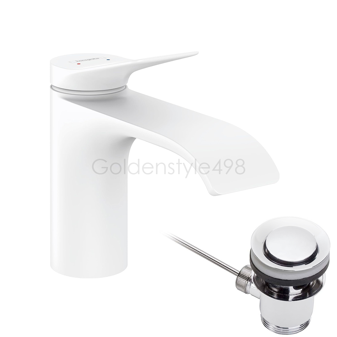 Hansgrohe 75010700<br>Vivenis 80 單槍臉盆龍頭 <br>(附拉桿落水頭/霧白)  |面盆龍頭|HANSGROHE|面盆龍頭