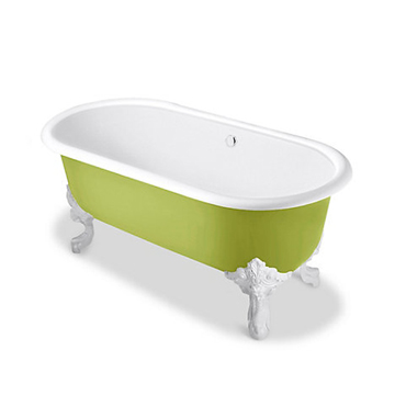 KOHLER<br>K-11195T-RK<br>CLEO 獨立式鑄鐵浴缸<br>(175 x 80 cm,綠)產品圖