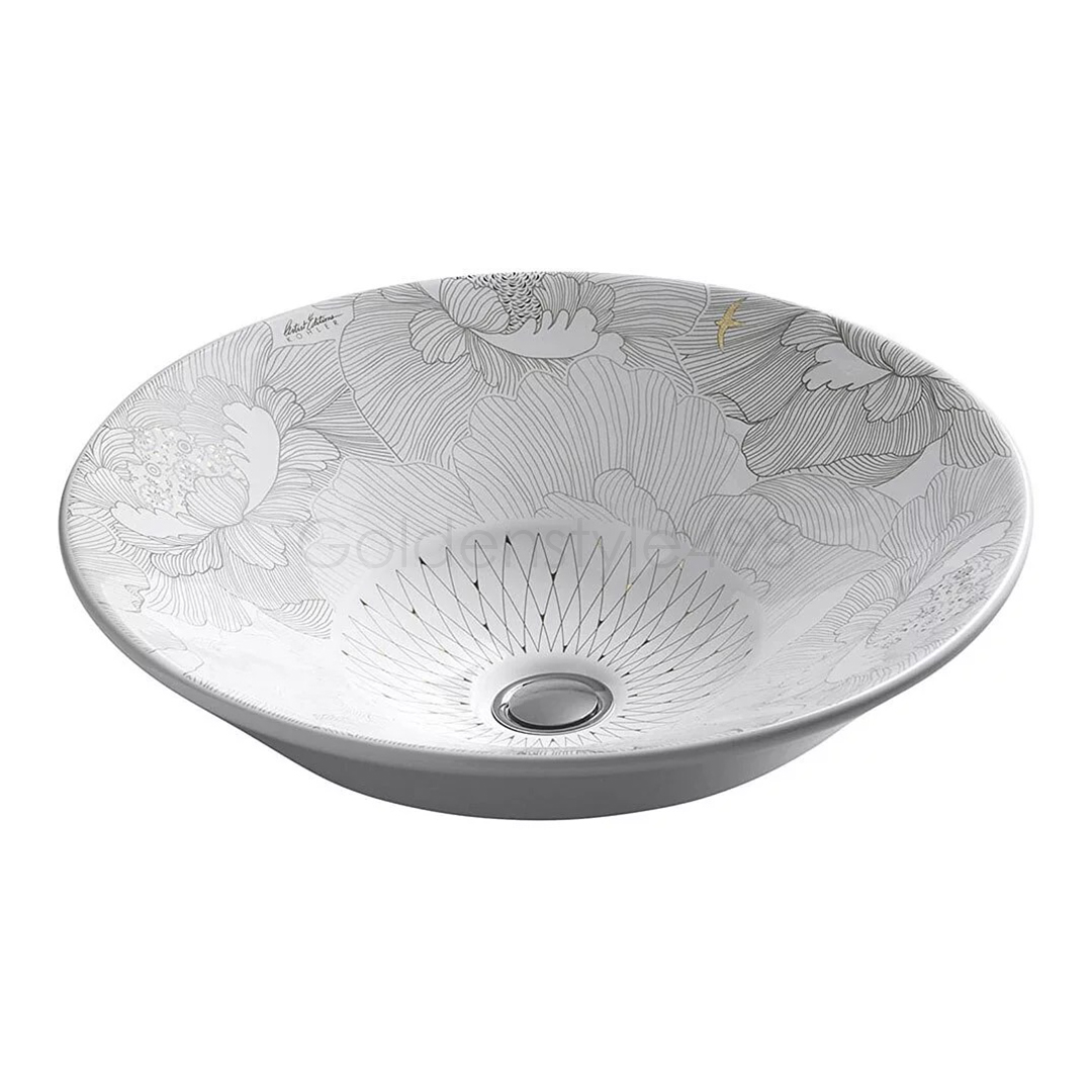 ♣️KOHLER 設計趨勢♣️<br> K-14223T-SMC-0<br>EMPRESS BOUQUET 獨立盆<br>(41.3 cm)  |超值組合|KOHLER 2024 設計趨勢型錄