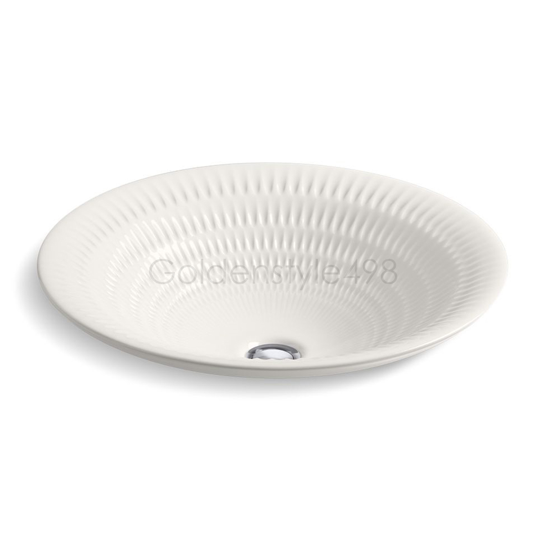 KOHLER K-17890-RL-K8<br>DERRING 圓形半崁藝術盆<br>(白色/44.9x44.9 cm)  |超值組合|KOHLER 2024 更好的色彩生活型錄