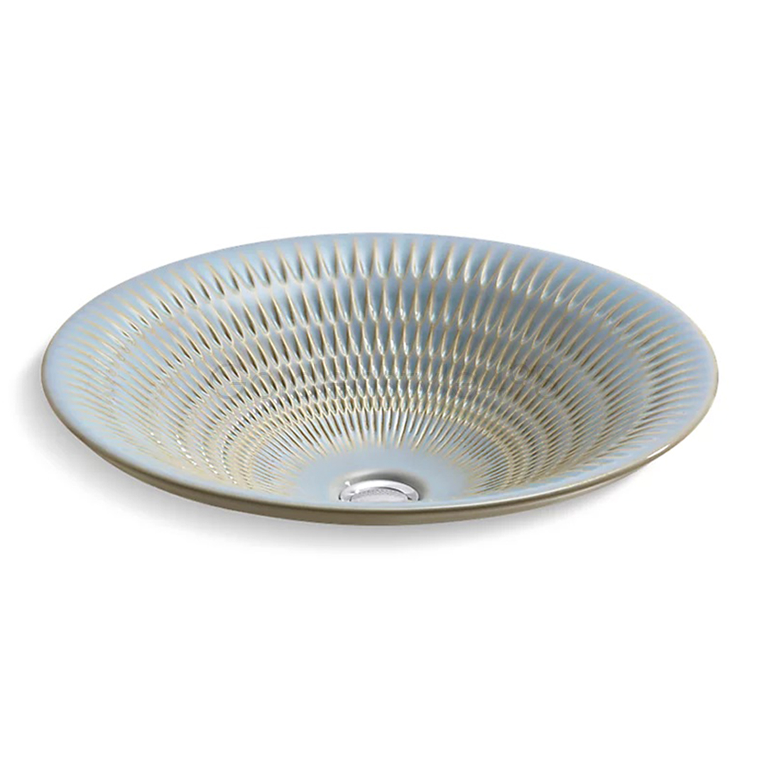 KOHLER<br>K-17890-RL-RB3<br>DERRING 圓形半崁藝術盆<br>(藍色/44.9x44.9 cm)  |超值組合|KOHLER年度商品