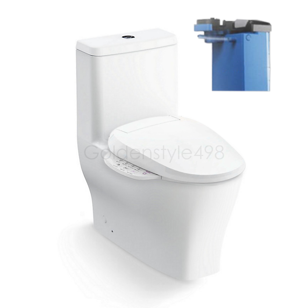 KOHLER<br>K-23188T-ITHC-0 + K-8297TW-HC-0 <br>Family Care 水漩風單體馬桶<br>★藏線式〝潔錠盒款〞<br>(附電腦馬桶蓋/30cm)  |精品馬桶|KOHLER|馬桶