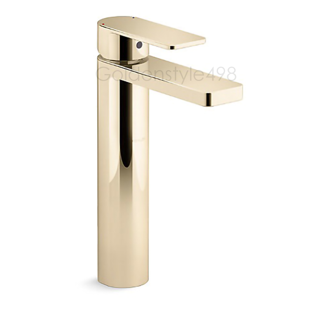 ♣️KOHLER 設計趨勢♣️<br>K-23475T-4-AF<br>Parallel 單槍加高面盆龍頭<br>(法蘭金)  |超值組合|KOHLER 2024 設計趨勢型錄