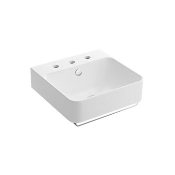 <br>K-24984K-8-0<br>Forefront 三孔壁掛式面盆<br>(45x45cm 含毛巾桿)