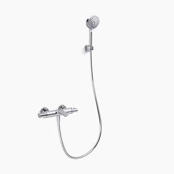 KOHLER<br>K-25109T-9-CP<br>Aleo 壁掛式恆溫淋浴花灑龍頭<br>(鉻色)含下出水