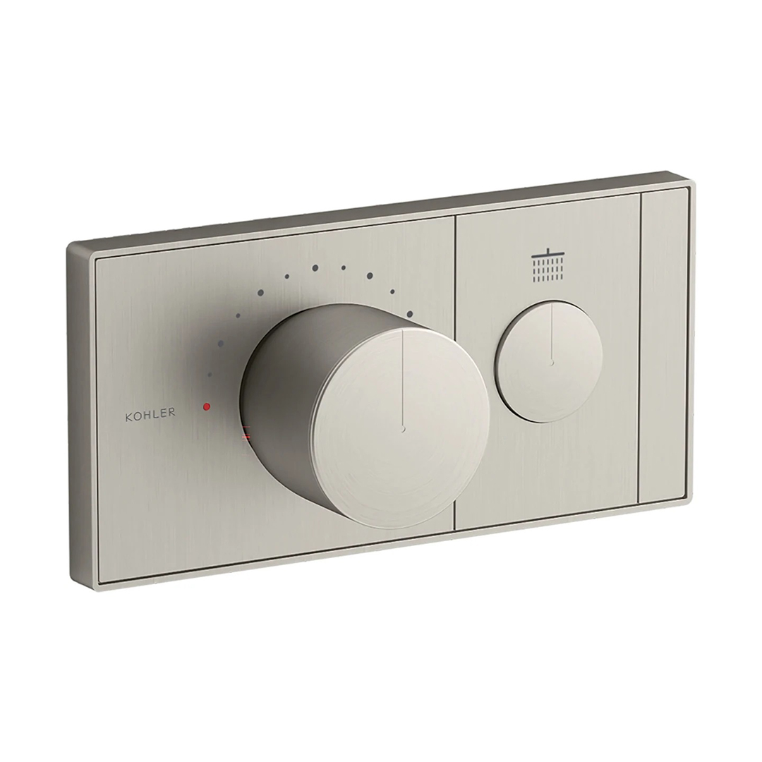 KOHLER  K-26345T-9-BN<br>Anthem 一路恆溫控制面板<br>(羅曼銀 / 不含軸心)  |淋浴花灑|KOHLER|埋壁式面板