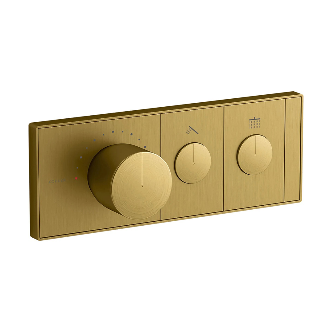 KOHLER  K-26346T-9-2MB<br>Anthem 二路恆溫控制面板<br>(摩登金 / 不含軸心)  |金色系列|浴用龍頭 / 花灑