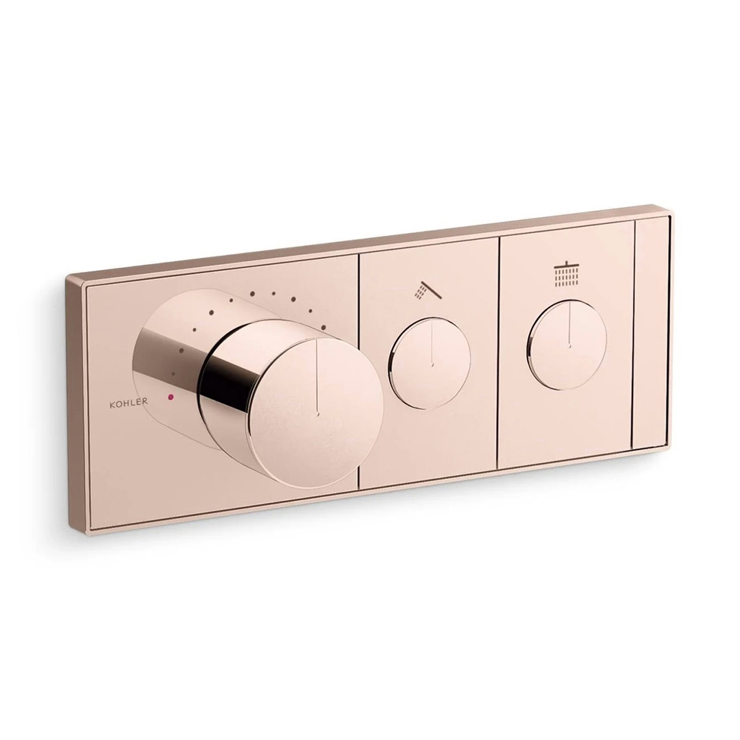 KOHLER  K-26346T-9-RGD<br>Anthem 二路恆溫控制面板<br>(玫瑰金/ 不含軸心)  |金色系列|浴用龍頭 / 花灑