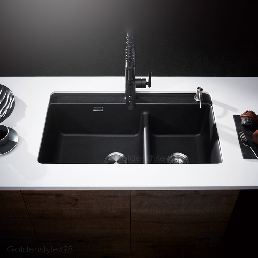 ♣️KOHLER 設計趨勢♣️<br>K-27815T-2HD-UM1<br>CAIRN NEORO 花崗岩兩用廚房雙槽盆(84cm)  |超值組合|KOHLER 2024 設計趨勢型錄