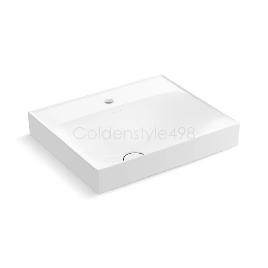 ♣️KOHLER 設計趨勢♣️<br>K-30505T-1-0<br>FOREFRONT BRINK 單孔檯面盆<br> (50 x 41 cm)  |超值組合|KOHLER 2024 設計趨勢型錄
