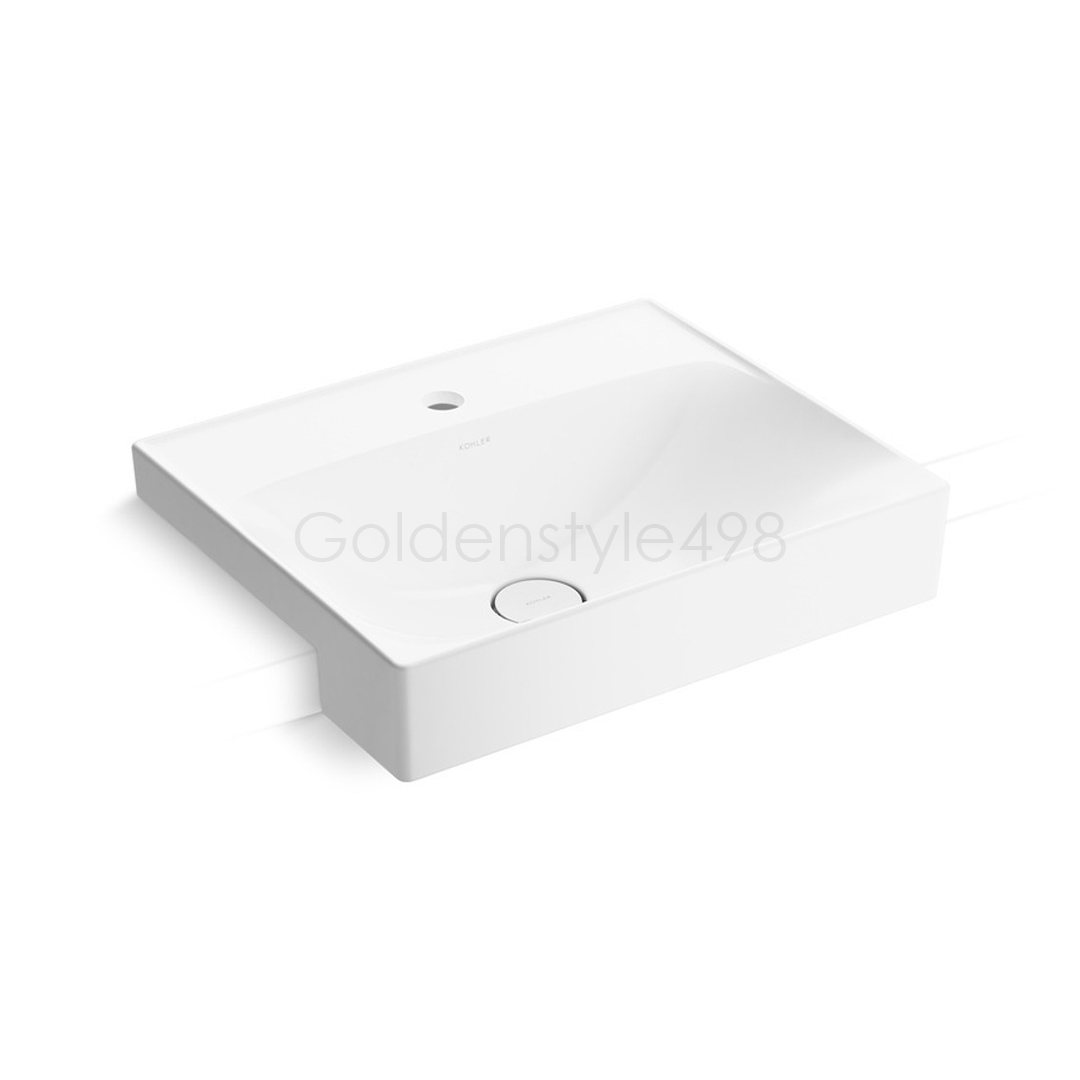 ♣️KOHLER 設計趨勢♣️<br>K-30507T-1-0<br>FOREFRONT BRINK 單孔半崁盆<br> (50x 41 cm)  |超值組合|KOHLER 2024 設計趨勢型錄